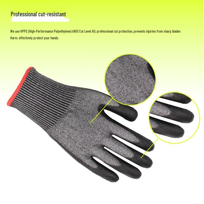 UOSU A5 Cut Resistant HPPE Coated Work Gloves