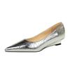 Damskie Buty Modne Płytkie Jednokolorowe Buty Temperamentowe Szpiczaste Buty Eleganckie Niskie Obcasy Jednokolorowe Buty Damskie na Bankiet Imprezę