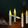 6pcs LED Taper Candle Lights, Flameless Floating Candles Battery Operated Window Candles for Christmas Wedding Birthday Party