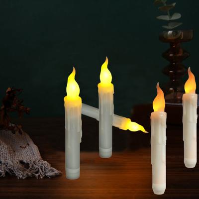 6pcs LED Taper Candle Lights, Flameless Floating Candles Battery Operated Window Candles for Christmas Wedding Birthday Party
