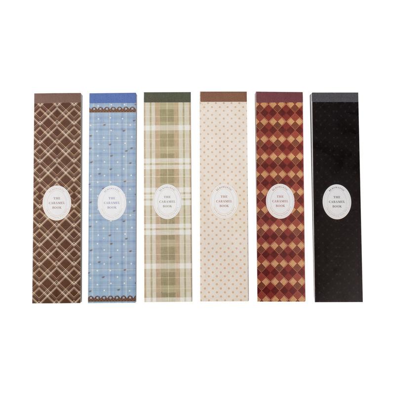 50pcs/lot Memo Pads Material Paper Paper Caramel Handbook Junk Journal Scrapbooking paper Background Decoration stationery
