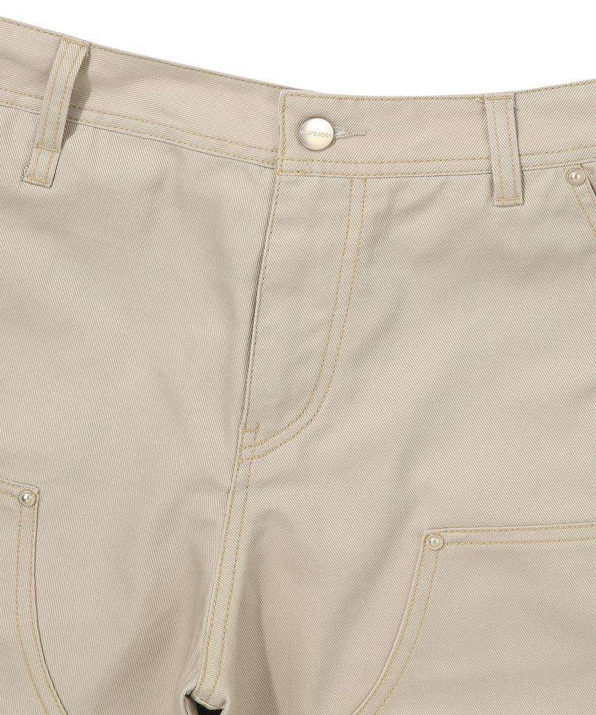 Syupeodeulai Cotton Carpenter Shorts Light Beige