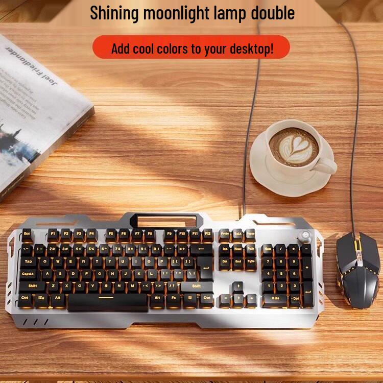 Wired Gaming Keyboard, Mouse & Headset Set - E-sports Mechanical Desktop Peripherals