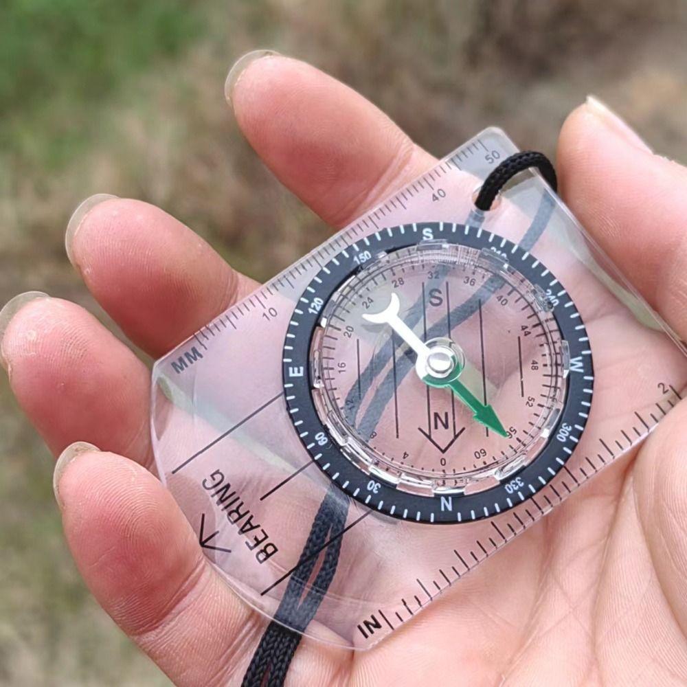 Thumb Compass Travel Kits Mini Ruler Compass Outdoor Navigation Compass Ruler Map Reading Scouts