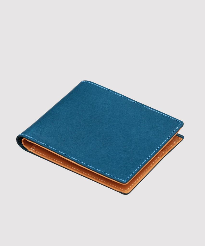 Matt Tuscan Full Grain Leather Cowhide Men'S Combination Wallet Teal