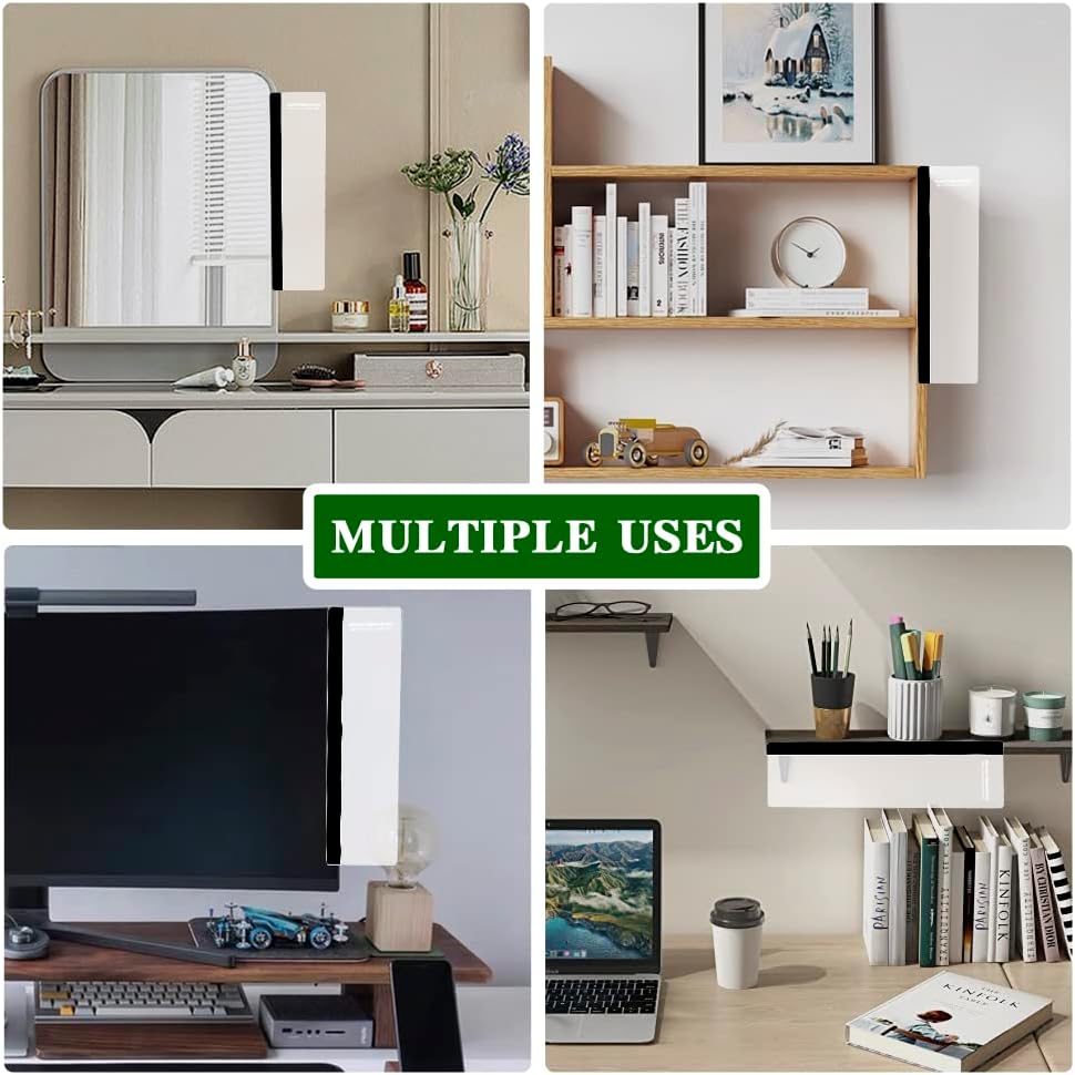 Office Desk Accessories 2pcs Computer Monitor Memo Board Message Board Transparent Acrylic Side Panel Sticky Note Board Left and Right Computer Note