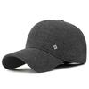Mens Winter Warm Wool Blend Baseball Cap with Ear Flaps Dad Hat