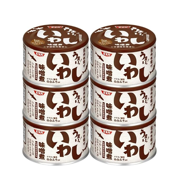 SSK Shimizu Foods Delicious! Sardines Simmered in Miso 150g x 6 packs