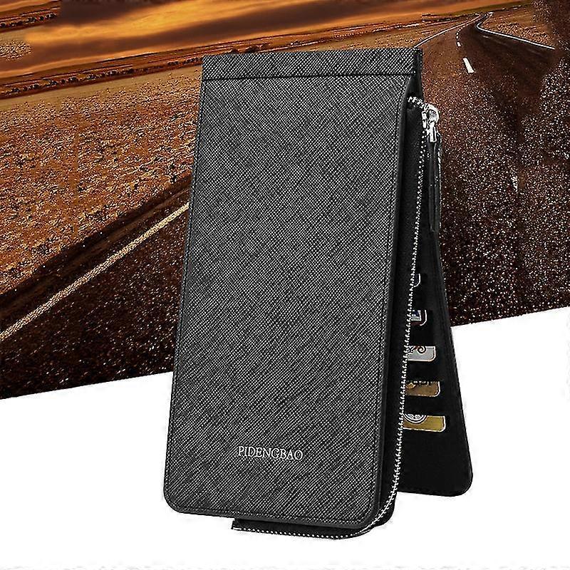 Portafoglio Lungo Multifunzionale Portacarte Multi-scomparto Portamonete Con 26 Scomparti Bifold Portafoglio Bloccante Pu Per Cellulare Donna Uomo Nuovo