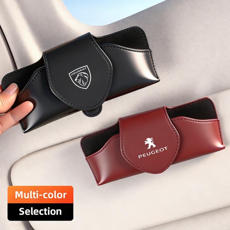 Car Interior Accessories Sun Visor Sunglasses Storage Box For Peugeot 307 607 308 207 206 407 508 408 301 406 208 107 205 106