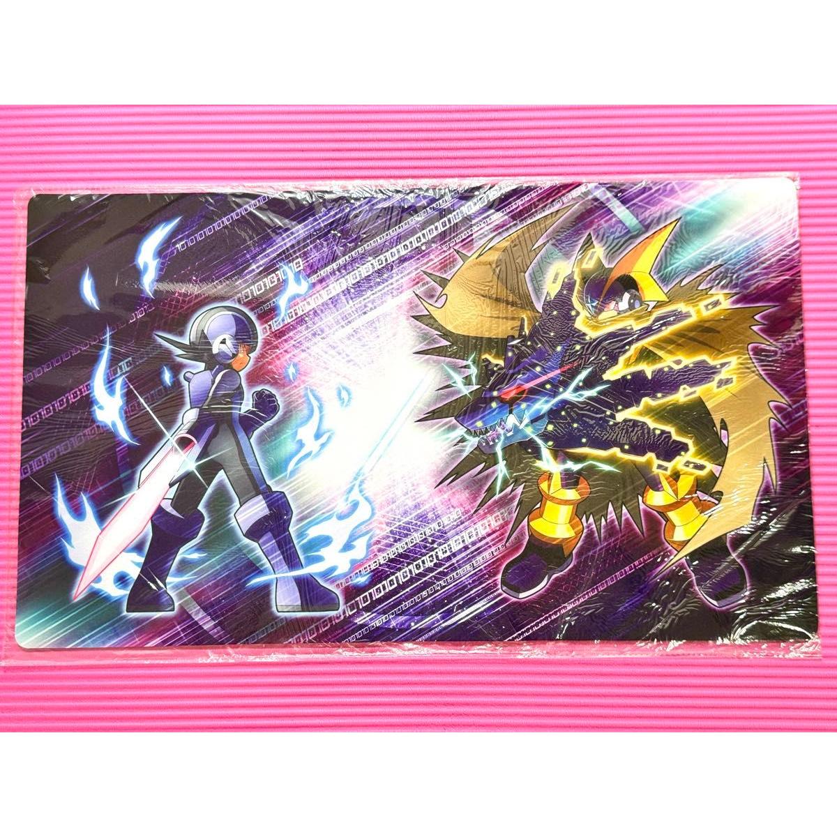 Used [Super Valuable] Rockman EXE Dark Rockman Forte Mask Playmat