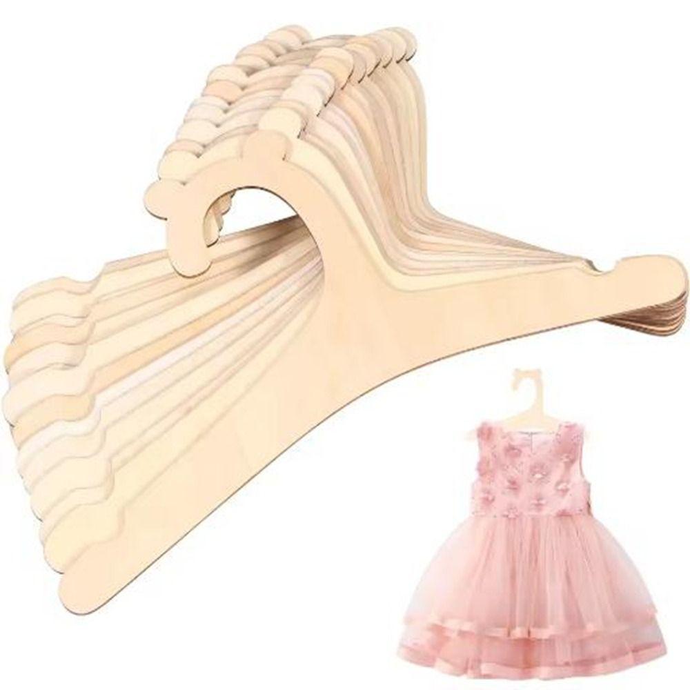 10Pcs Cute Wooden Clothes Hanger Non Slip Baby Clothes Rack Creative Baby Clothes Hanger  Baby Room