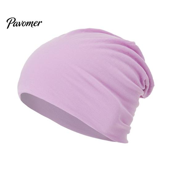 Breathable Fabric Sun Protection Hat Slouchy Hip-Hop Hat, Solid Color Soft Chemo Headwear, Temperature Locking Winter Lightweight Cancer Cap for Women