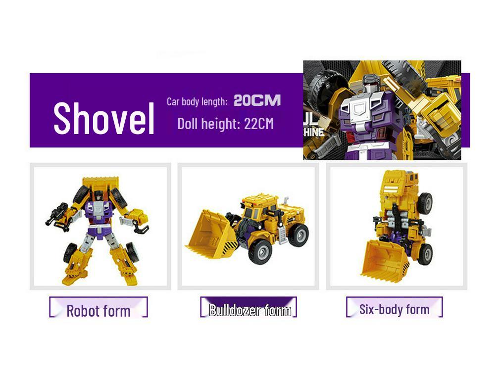 Devastator King Kong Robot Engineering Vehicle Action Figure - Six-In-One Model for Kids