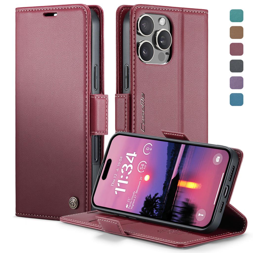 Suitable for iPhone 16 Anti-theft Phone Case, Samsung A55 Phone Leather Case with Card Slot, Z Fold6 Protective Case