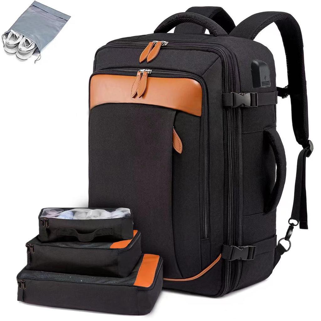 Men's Gray Waterproof Multifunctional Crossbody Backpack with Large Capacity for Business and Travel