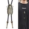 Bolo Tie for Men Western Cowboy Style Necktie with Carved Cicada Buckle Decors