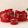 Wedding Wedding Candy Gift Box Round Handheld Ribbon Gift Packaging Box Chinese Traditional Handbag Party Favors Supplies