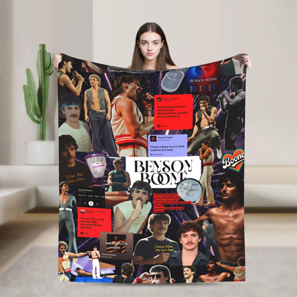 Warm Blanket Travel Benson Boone American Singer Throw Blanket Flannel Bedspread For Couch Chair Sofa Bed Trend Sofa Bed Cover