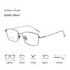 Luxury Business Casual Mens Glasses Frame Screwless Design UltraLight Semi-Titanium Fashion Trend Retro Square Eyewear New Style