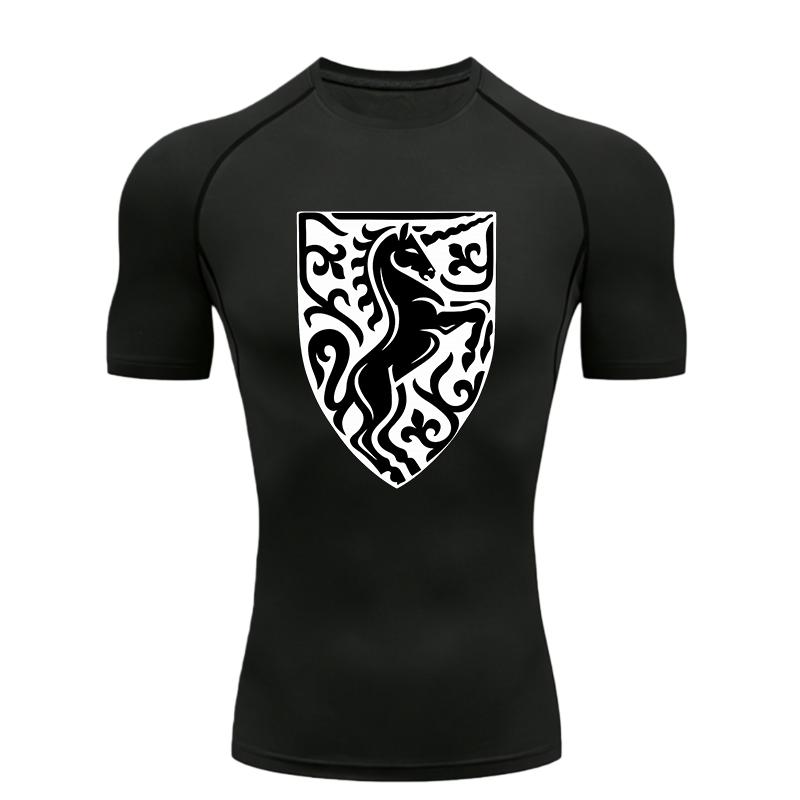Camiseta Deportiva para Hombre con Estampado de Calaveras Entrenamiento Fitness Compresión Camiseta de Entrenamiento Camisetas Atléticas Camisetas de Gimnasio Running