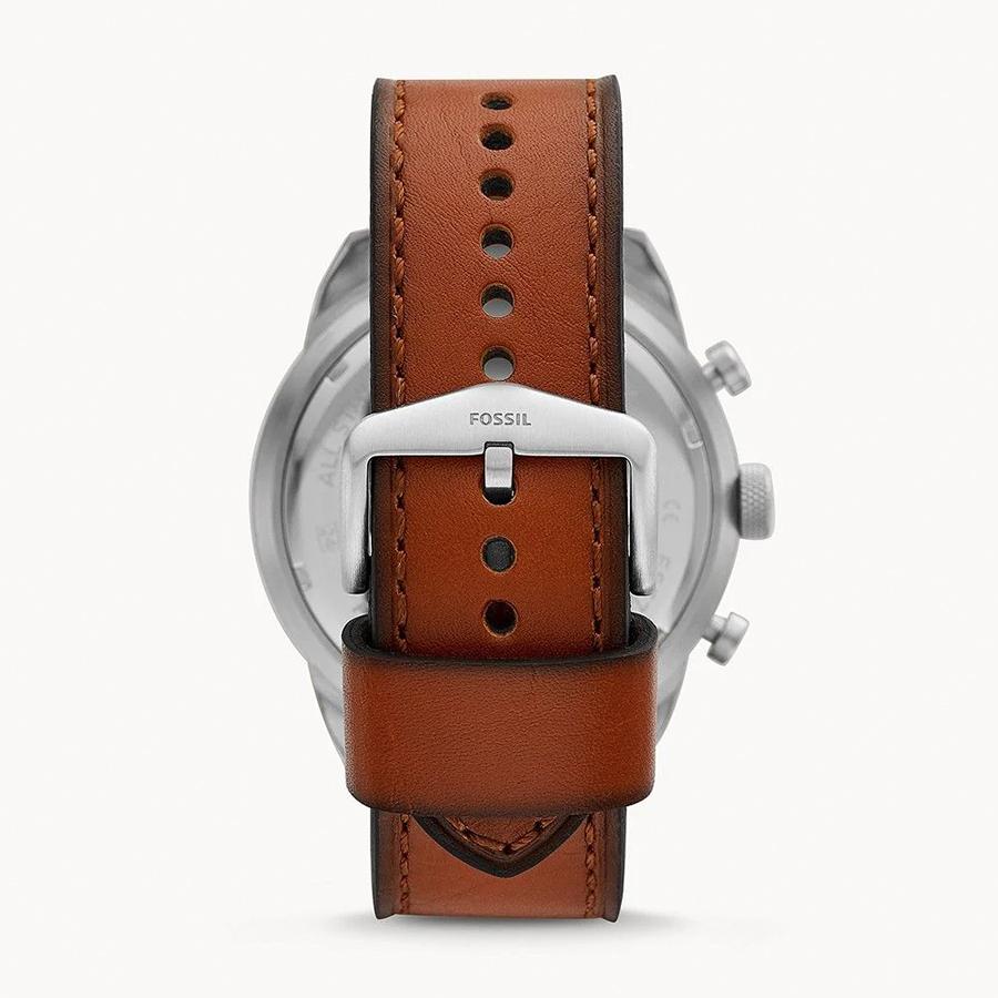 Fossil Bronson Chronograph Green Dial Leather Strap Quartz FS5738 Men's Watch