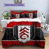 Fulham FC Pattern Bedding Quilt Set  Home Decoration  Gift (1 * duvet cover + 2 * pillowcase  without core)