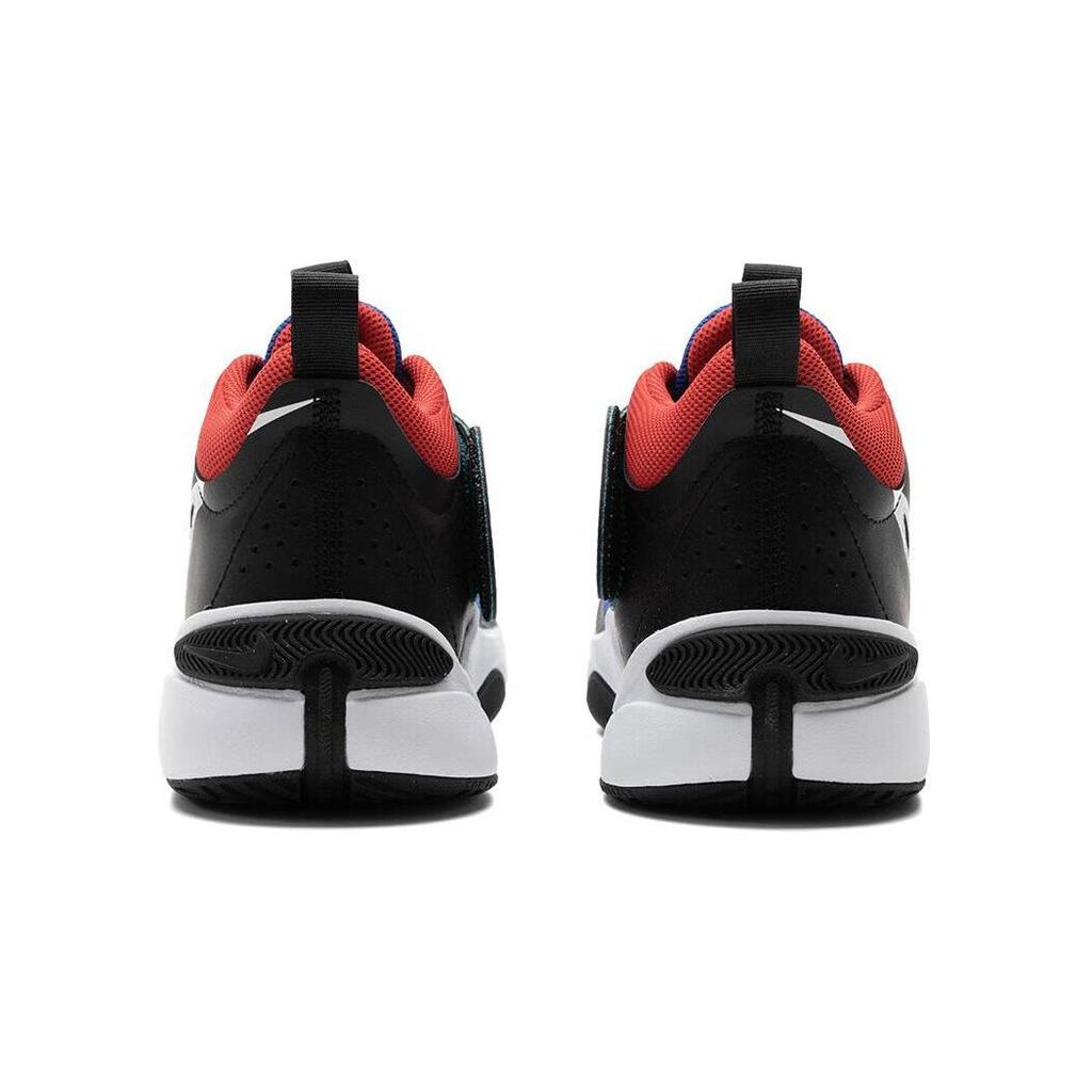 Nike Team Hustle D 11 Cushioning Breathable Low Top Children's Basketball Shoes Black Blue FJ1390-001