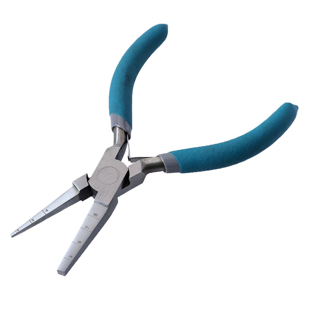 6in Double Square Nose Winding Pliers Multifunctional Wire Looping Pliers with Scales for Crafts