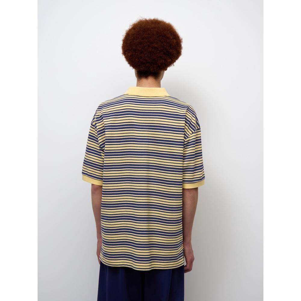 GU by Uniqlo Dry Oversized Polo Shirt  5 Minute Sleeves   Border  St