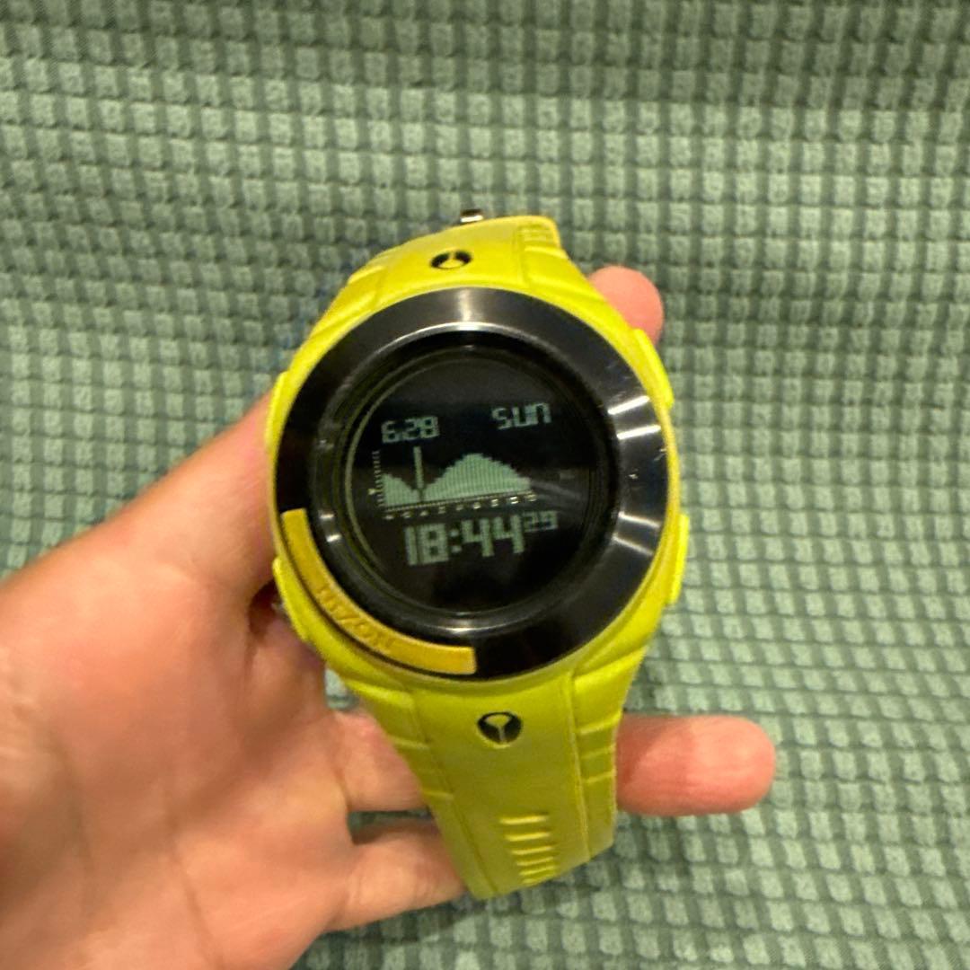 Used NIXON THE OUTSIDER TIDE digital watch yellow