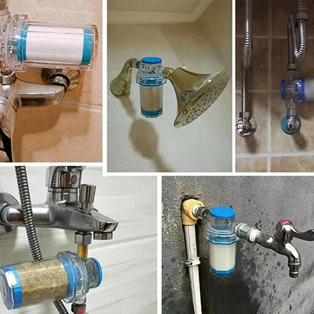 Purifier Output Universal Water Pipe Filter Pp Cotton Shower Bath Sprayer Strainer Faucet Filter Water Heater Kitchen Bathroom