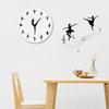 Acrylic Mirror Ballerina Wall Clock for Living Room/Bedroom DIY Decor