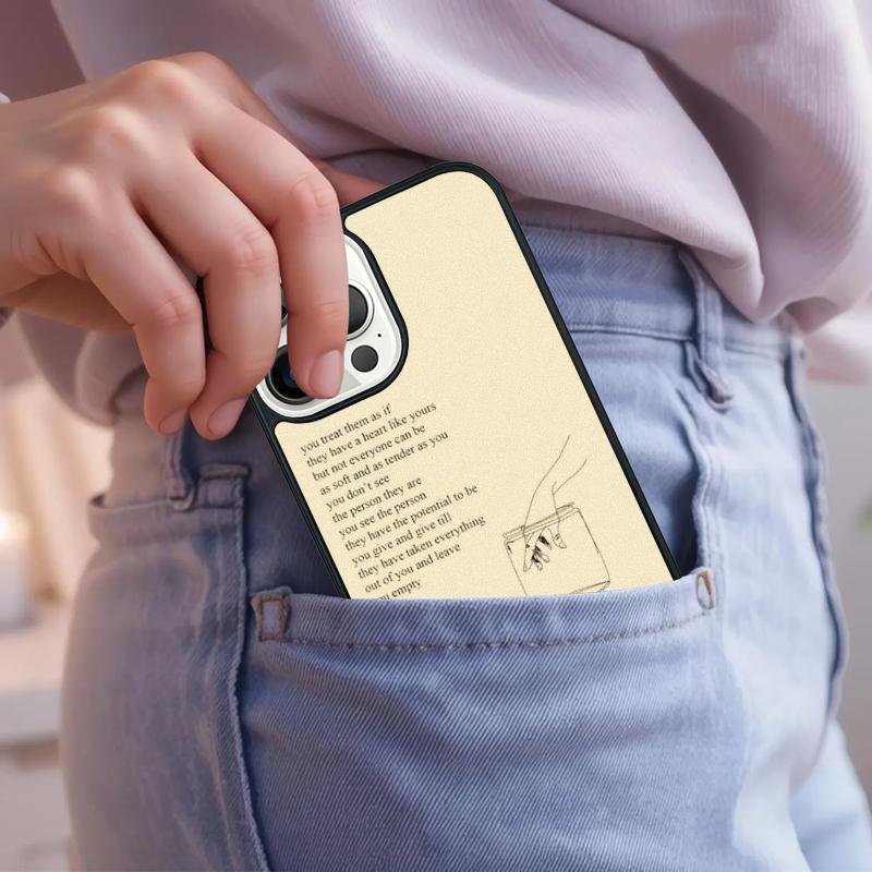 Aesthetics Chic Minimal Poems Phone Case For iPhone 17 Air 15 16e 14 13 Pro Max Coque 12 11 Pro Max PLUS cover