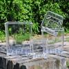 Drainage Hole Acrylic Planting Pot Transparent Material Square Flowerpot  Indoor Plants