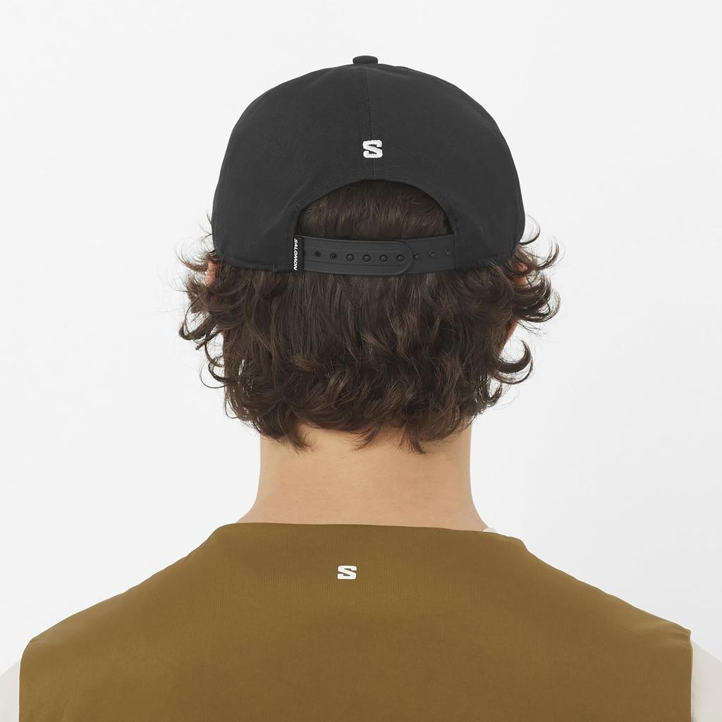 [Salomon] LOGO FLAT CAP LC2682900 Unisex DEEP BLACK/S/M