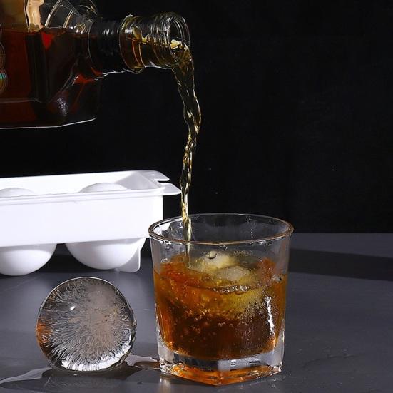Ice Cube Mold Stacked Design High Space Utilization Food-Grade Silicone Easy Release Large Spherical Ice Tray Slow Melting Cocktail Ice Maker