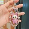 2025 Top Selling Creative Full Diamond Clay LABUBU Beaded Phone Chain for Women Cute Bag Chain Key Pendant