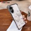 3D Pearl Butterfly Shockproof Plating Silicone Case for Xiaomi Redmi Turbo 4 3 Pro A5 A3 A1 Clear Transparent Back Cover