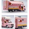 1:32 Scale Camping RV Alloy Diecast F150 Car Model Miniature Toys Sound Light Doors Opened Pull Back Festival Gifts for Kids