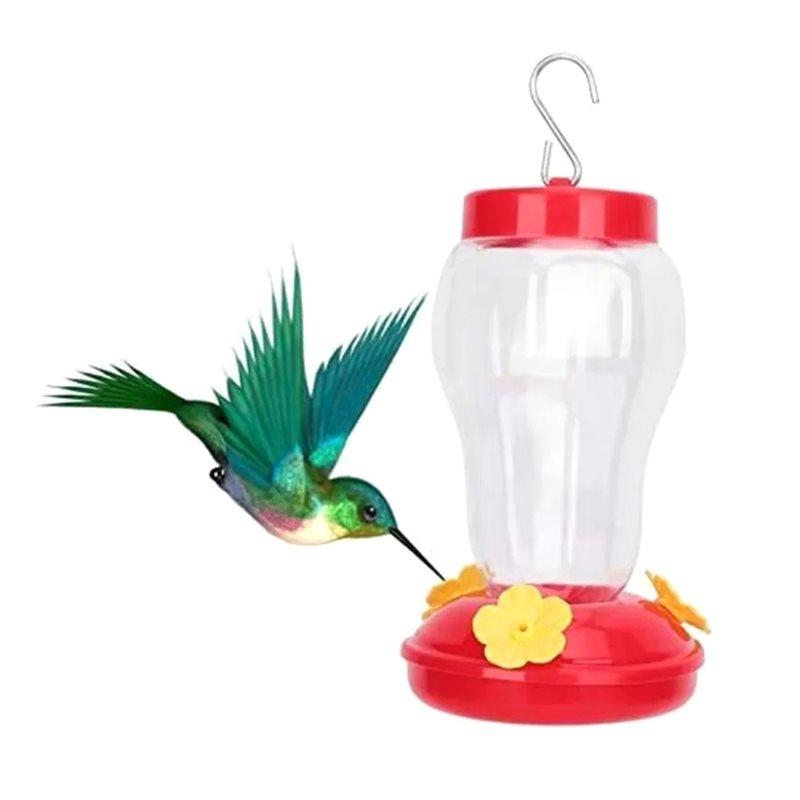 A84E-Iron Hook Plastic Flower Bird Water Feeder Bottle 480ML Hanging Hummingbird Feeder Garden Outdoor Pet Bird Supplies