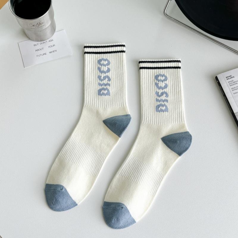 

Носки Zhuji мужские носки средней длины для баскетбола, спортивные носки для студентов, впитывающие пот, хлопковые носки Average size