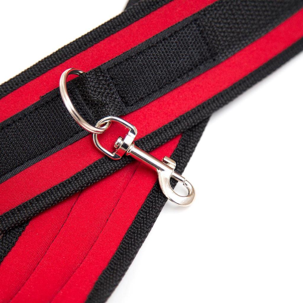Couple's Bed Restraint Set: Adult Hand & Foot Cuffs with Combination Straps