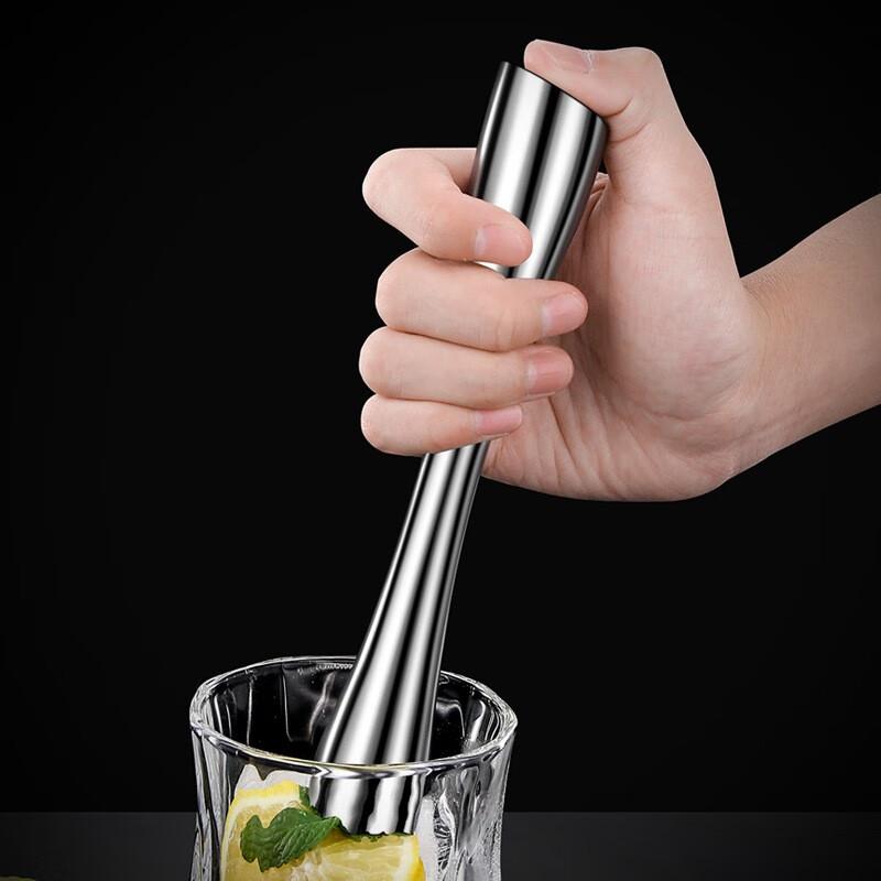 BJ Stainless Steel Ice Crusher Hammer, Ice Breaker, Juicer Stick, Shaker Cup Muddler, Lemon Tea Tool, Ice Crusher Hammer, 26cm Long Versio