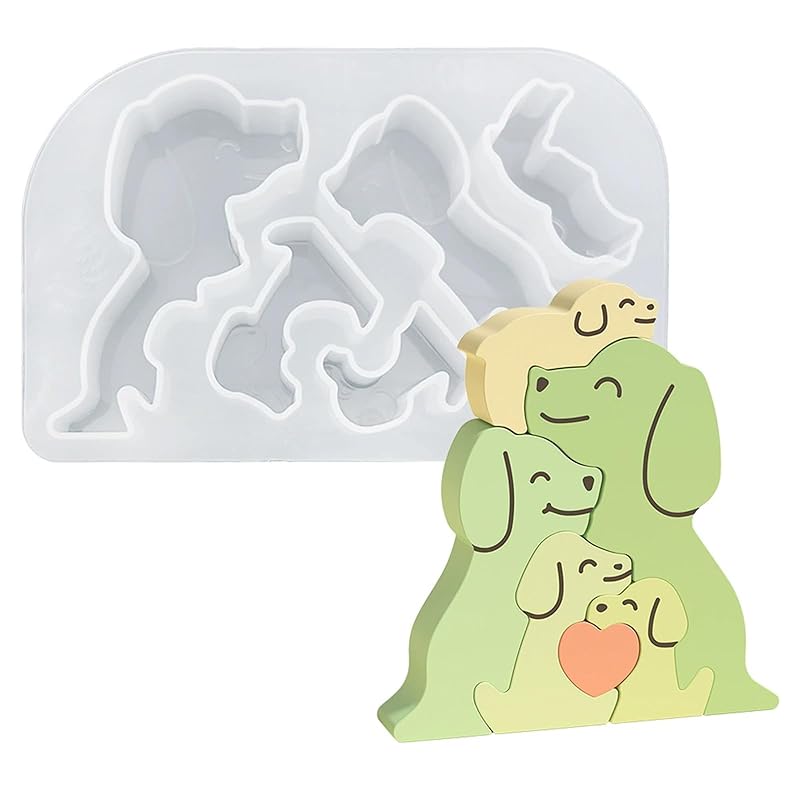 

PNHAEH silicone mold Creative puzzles [Multiple types can be selected] bear dog cat elephant Cute and stylish UV resin mold candle aroma stone plaster