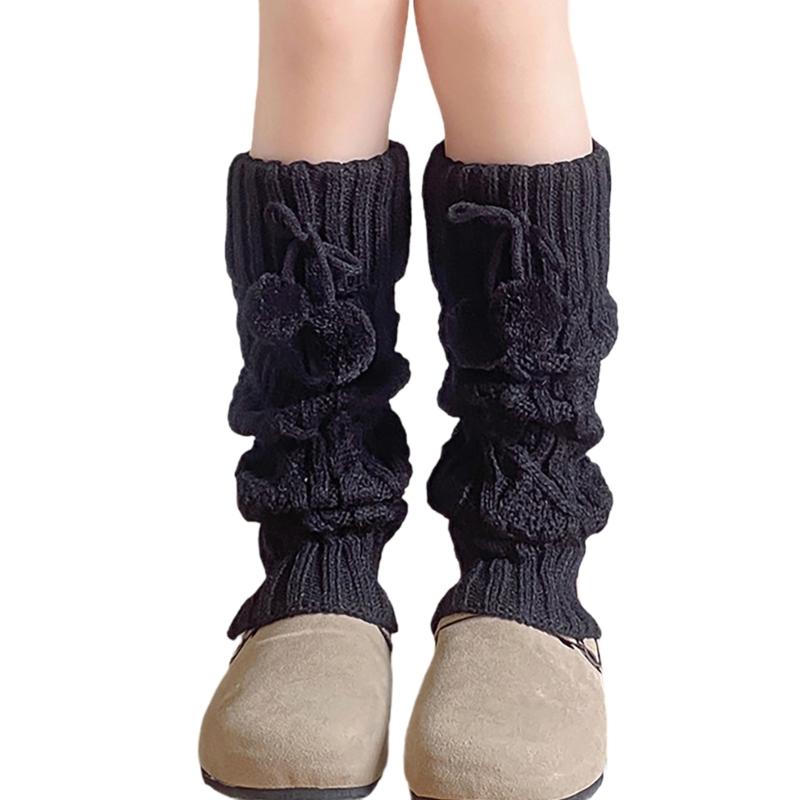 Girls Socks Spring Fall Korean Flipped Calf Sleeve Children Warm Autumn Winter Piled Socks Twisted Sock Sleeve