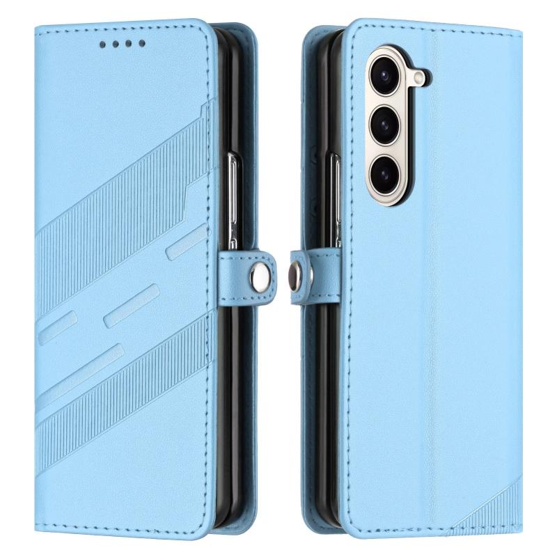Thin Suede Flip Stand Leather Phone Case for Samsung Galaxy Z Fold 7 5G 6 5 4 3 Fold7 Fold6 Fold5 Fold4 Wallet Card Cover Coque