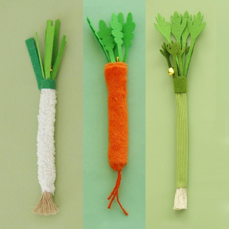 Scallion Plush Scallion Shape Catnips Toy Interactive Chew Stick For Indoor Cats Dental Health And Play