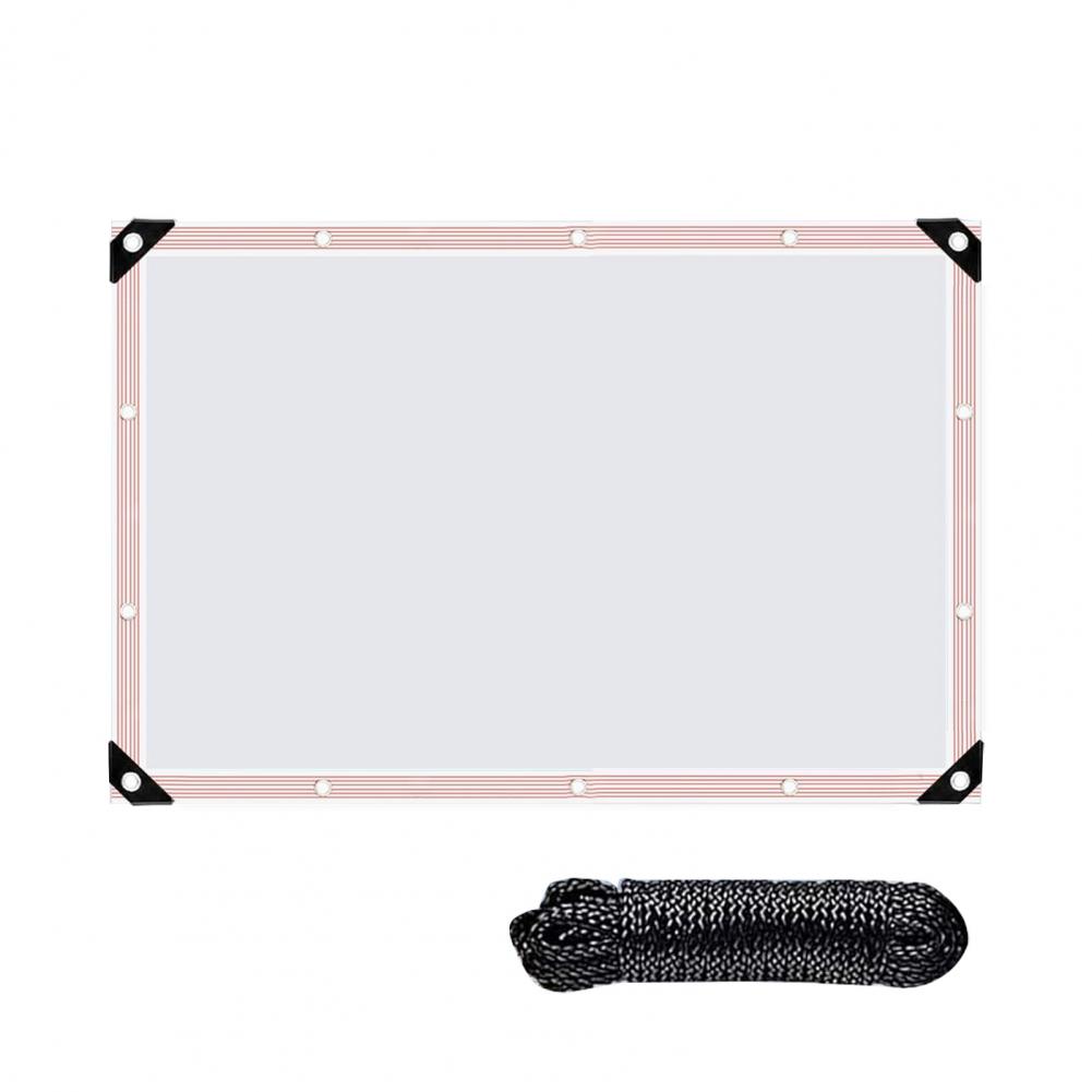 

Clear Garden Tarpaulin Waterproof Garden Tarp Outdoor Rainproof Covering All-weather Tarp with Rope for Patio Henhouse Canopy