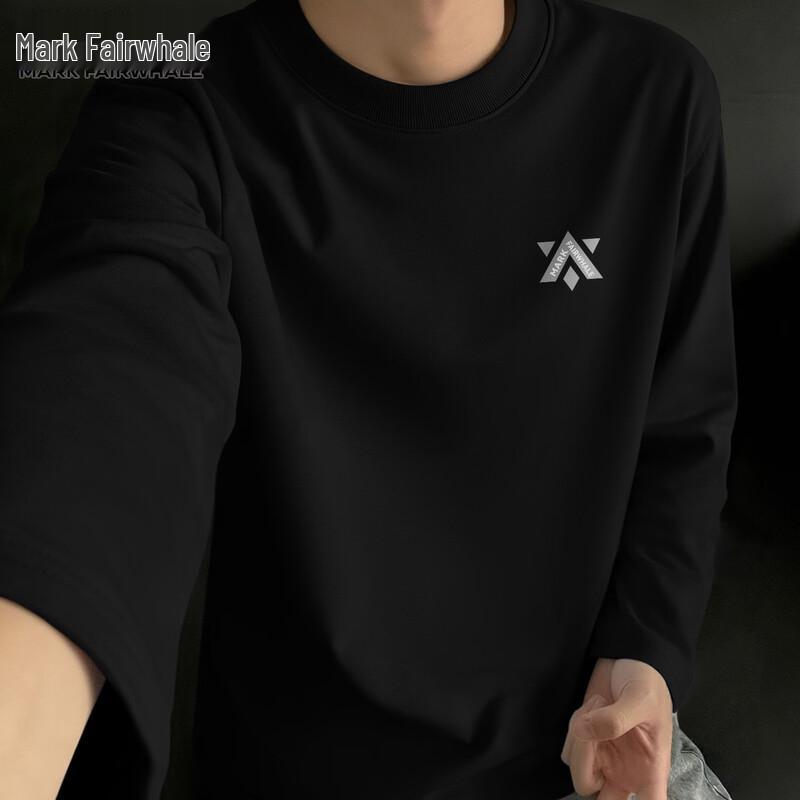 Mark Fairwhale Men's Pure Cotton Long Sleeve Crewneck T-Shirt